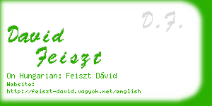 david feiszt business card
